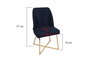 Hanah Home Madrid 908 V2 Sillas Barrocas Doradas Azul Oscuro Terciopelo/Piel Sintética